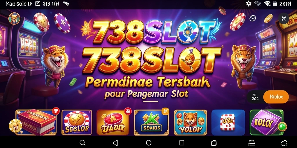 Tampilan screenshot gameplay 738SLOT menunjukkan keseruan bermain slot Kasino.