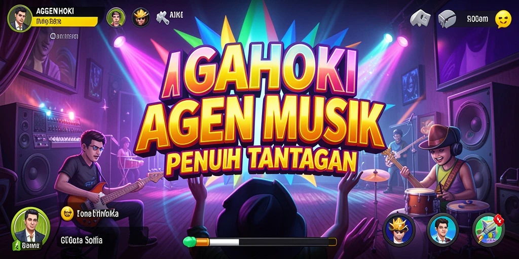Screenshot gameplay AGENHOKI menunjukkan pemain mengikuti irama musik.