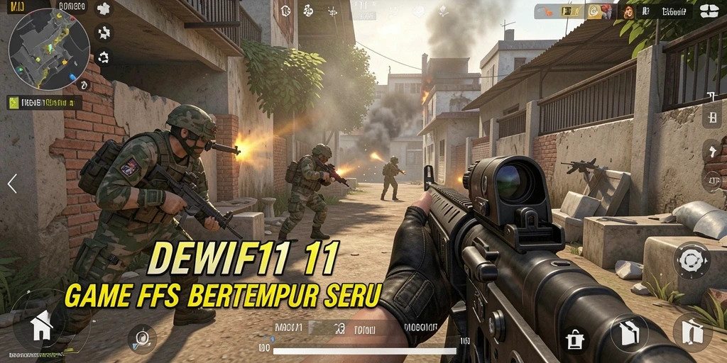 Screenshot gameplay DEWI11 menampilkan pertempuran intens dengan grafis yang luar biasa.