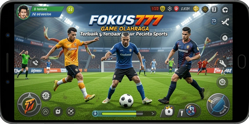 Screenshot utama FOKUS777 menunjukkan aksi seru dalam permainan olahraga.