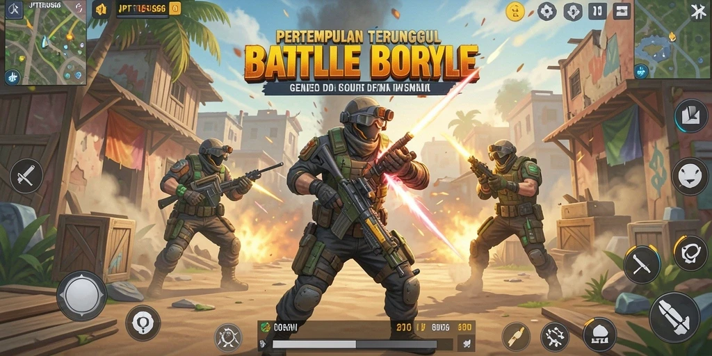 Tampilan gameplay menegangkan dari JPTERUS66 dalam pertempuran Battle Royale.