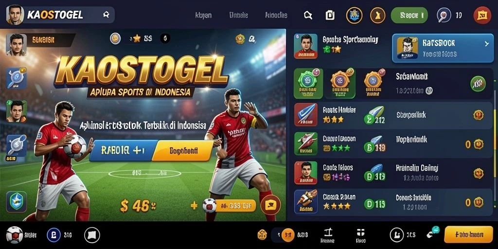 Tampilan gameplay yang interaktif dan seru pada KAOSTOGEL.
