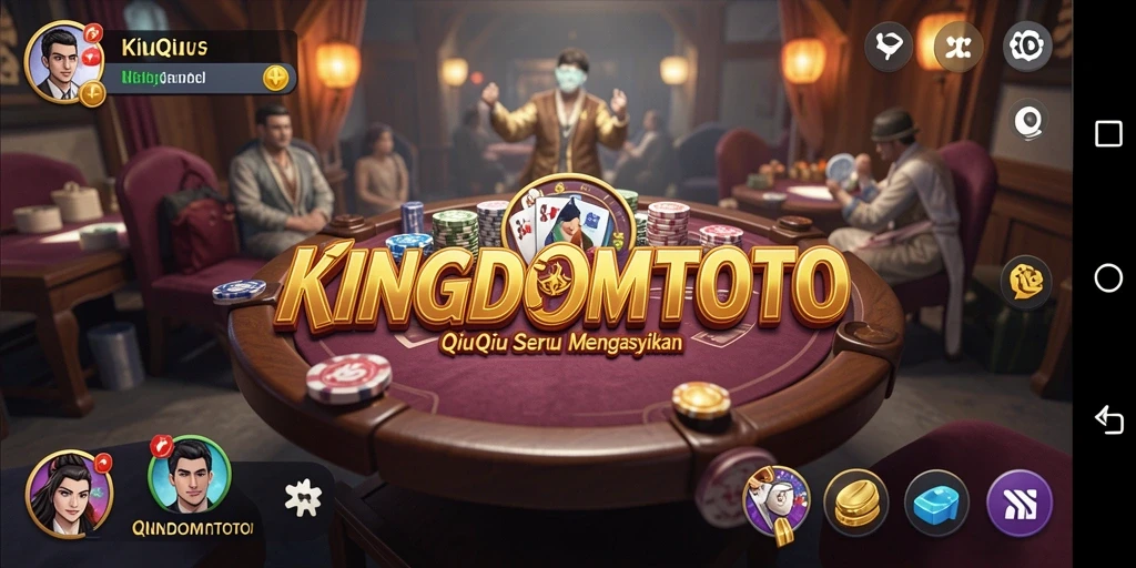 Screenshot gameplay KINGDOMTOTO menampilkan keseruan bermain QiuQiu.