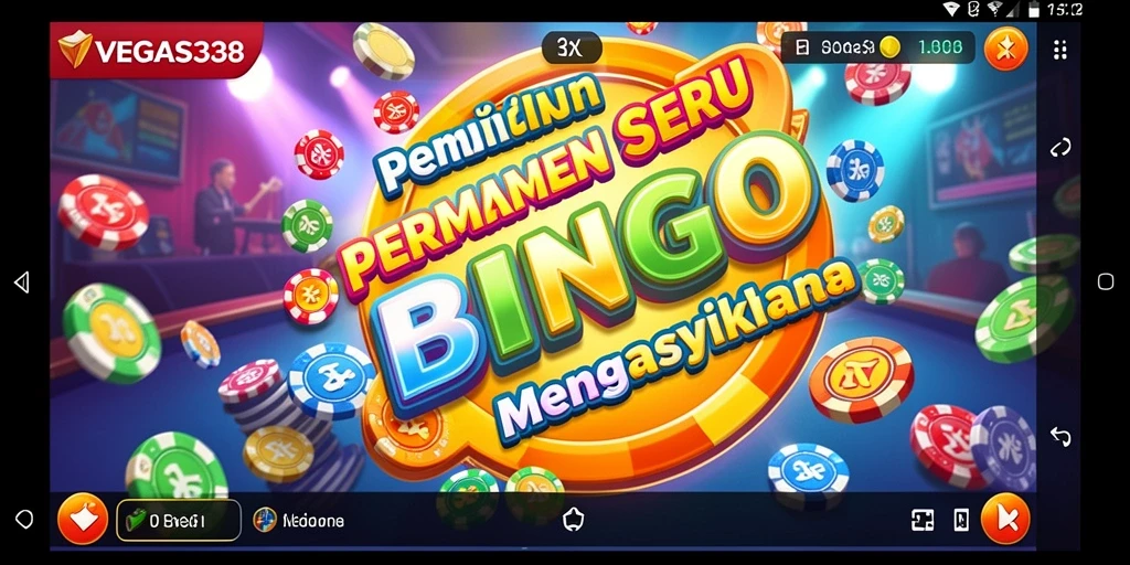Tampilan gameplay seru dalam aplikasi Bingo VEGAS338.